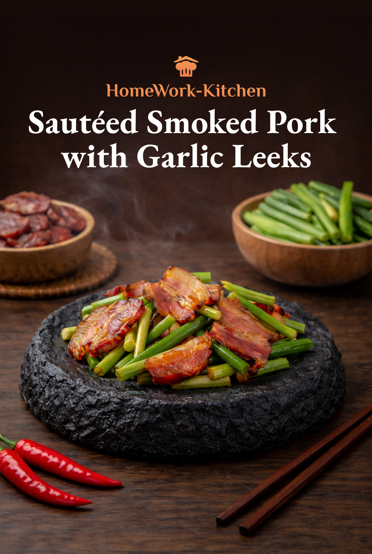 🥓 Beginner-Friendly Sautéed Smoked Pork with Garlic Leeks